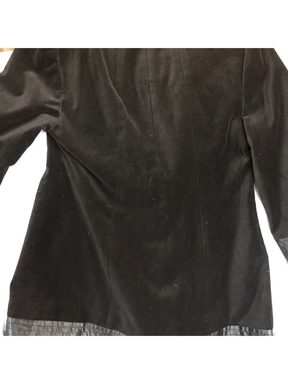𝅺ANN Taylor Loft Women’s Small Black Velvet Coat - Picture 5 of 6